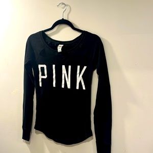 PINK Brand Black Thin Long Sleeve Shirt